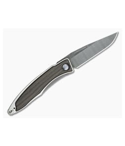 Chris Reeve Mnandi Left Handed Macassar Ebony Wood with Thomas Ladder Damascus - CRK-MNA-1021 1