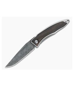 Chris Reeve Mnandi Raindrop Damascus Macassar Ebony Gentleman's Titanium Frame Lock Folder MNA-1022-001 - CRK-MNA-1022-001 1