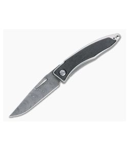 Chris Reeve Mnandi Bog Oak Boomerang Damascus Frame Lock Folder 001 - CRK-MNA-1116-001 1