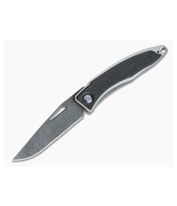 Chris Reeve Mnandi Bog Oak Boomerang Damascus Frame Lock Folder MNA-1116 - CRK-MNA-1116 1