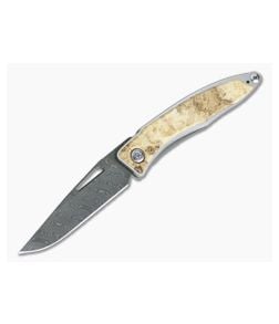 Chris Reeve Mnandi Box Elder Boomerang Damascus Frame Lock Folder MNA-1118-001 - CRK-MNA-1118-001 1