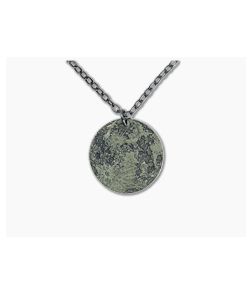 Shire Post Mint Harvest Moon 1" Brass Pendant Chain Necklace - SPM-MOON-1-BR-P 1