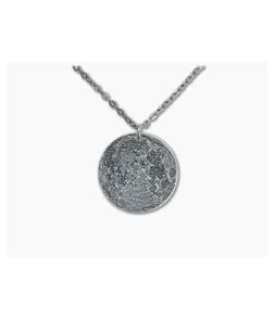Shire Post Mint Super Moon 1.5" Fine Silver Pendant Chain Necklace - SPM-MOON-2-SV-P 1