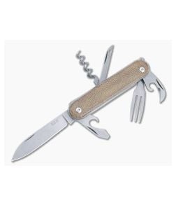 MKM Malga 6 MagnaCut Multi-Tool Natural Micarta MP06MAG-NC - MKM-MP06MAG-NC 1