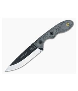 TOPS Knives Mini Scandi Knife 2.5 Black Linen Micarta - TP-MSKBLM 1
