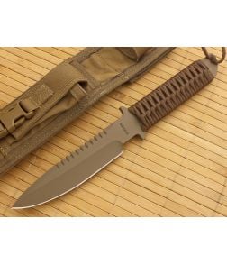 Strider MT-SS Desert Cerakote with Brown Cord Wrap - SK-MT-SS-01 1