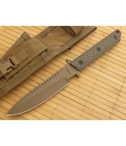 Strider MT-SS Desert Cerakote with Green G10 Gunner Grip Handle - SK-MT-SS-03 1