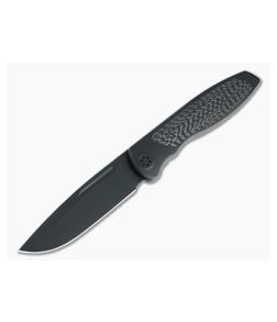 Sharp By Design Mini Tempest Drop Point Black PVD M390 Carbon Fiber PVD Front Flipper Knife - SBD-MTFF-07 1