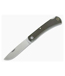 Smith & Sons Mudbug Lockback OD Green Linen Micarta - SS-MUDBUG-GLM 1