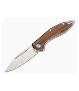 MKM Mikita Burnley Fara Santos Wood M390 Slip Joint Folder MY01-S - MKM-MY01-S 1