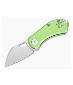 GiantMouse ACE Nibbler Liner Lock Satin N690 Green Aluminum Folder - GM-NIBBLER-ALU-GREEN 1