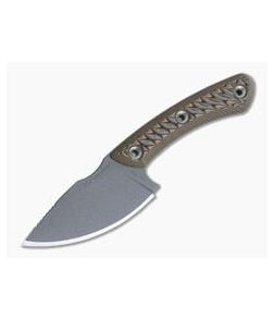RMJ Tactical Nomad Skinner 52100 Hyena Brown Hunting Fixed Blade - RMJ-NOMAD-HB 1