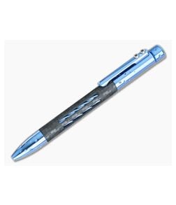 LionSteel Nyala Ink Pen Blue Titanium Carbon Fiber - LS-NY-FC-BLS 1