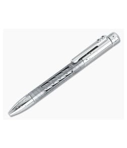 LionSteel Nyala Ink Pen Polished Titanium Damascus - LS-NY-SDT-GYS 1