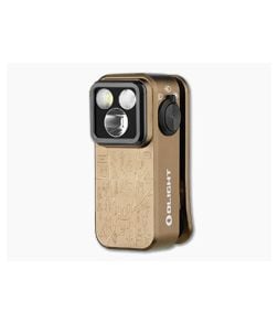 Olight Oclip Pro Ancient Script Gold Clip Light - OL-OCLIP-PRO-ANSC 1