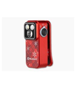 Olight Oclip Pro Snowflake Red Aluminum 500 Lumen Clip Light - OL-OCLIP-PRO-SNOWRD 1
