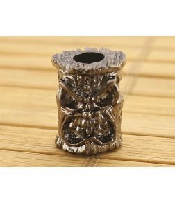 Schmuckatelli Ona Tiki Bead Hematite Plated Pewter - ST-OH 1