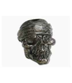 Schmuckatelli One-Eyed Jack Skull Bead Hematite Matte Finish - ST-OJHM 1