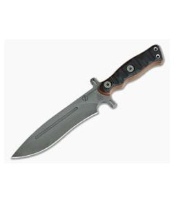 TOPS Knives Operator 7 Tactical Fixed Blade Rocky Mountain Tread Layered G10 and Micarta - TP-OP7-01-RMT 1