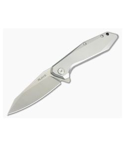 RUIKE P135-SF Satin 14c28n Clip Point Stainless Steel Frame Lock Flipper - RU-P135-SF 1
