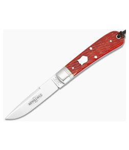 Northfield P74 Stingray Fixed Blade Red Licorice Jigged Bone - GEC-P74525-RLJB 1