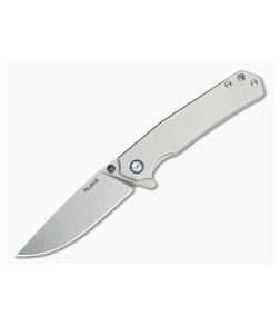 RUIKE P801-SF Stonewash 14c28n Stainless Steel Frame Lock Flipper - RU-P801-SF 1