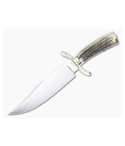 Steve Voorhis Custom Bowie Fixed Blade Stag Handle Polished PC001 - CU-PC001 1