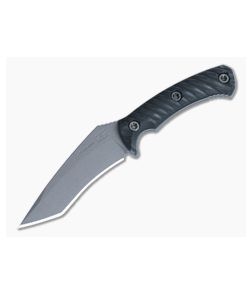 RMJ Tactical Peregrine Fixed Blade Black G10 Tungsten Cerakote Nitro-V Recurve Tanto Blade - RMJ-PEREGRINE-BLK 1