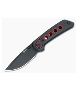 Reate PL-XT Pivot Lock Black Micarta Red Inlay Black PVD Nitro-V - RK-PL-XT-BLK-RED-PVD 1