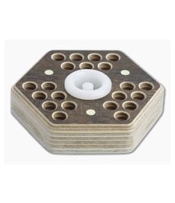 Audacious Concept Hex21 Desktop Tool Holder Brown Plywood - AC-PLY-H21-BRN 1