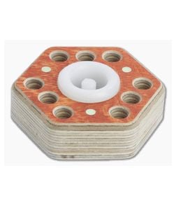 Audacious Concept Hex9 Desktop Tool Holder Orange Plywood - AC-PLY-HX9-ORG 1
