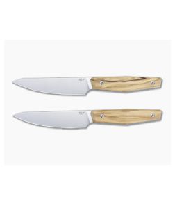 MKM Prima Steak Knife Olive Wood 2-Piece Set - MKM-PRST2-O 1