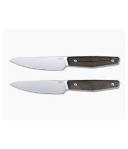 MKM Prima Steak Knife Ziricote Wood 2-Piece Set - MKM-PRST2-Z 1