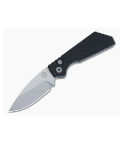 Protech Strider PT Plus Automatic Textured Black Aluminum Handle Stonewashed MagnaCut Drop Point PT205 - PT-PT205 1