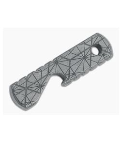 Qerim 37 Baby Hippo Titanium Bottle Opener Geometric Laser Engraved Tumbled 003 - QRM-003 1