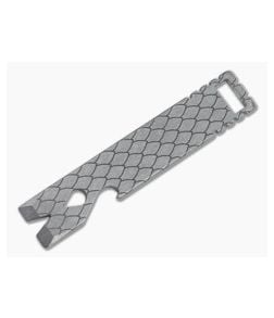 Qerim 37 V4 Worker Titanium Pry Tool Stonewashed Dragon Scale Engraved 020 - QRM-020 1