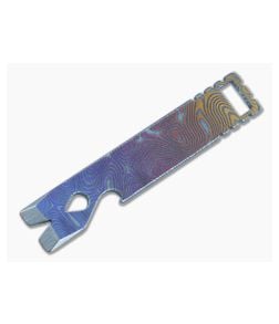 Qerim 37 V4 Worker Titanium Pry Tool Gradient Anodized Fingerprint Engraved 021 - QRM-021 1