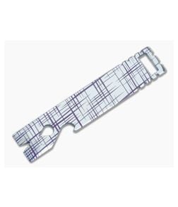 Qerim 37 V4 Worker Titanium Pry Tool Satin Anodized Crosshatch Engraved 022 - QRM-022 1