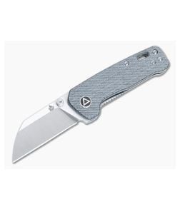 QSP Penguin Mini Liner Lock Folder Denim Micarta Handles Satin 14C28N Sheepsfoot 130XS-B - QS-130XS-B 1