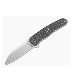 QSP Knives Otter Satin S35VN Copper Foil Carbon Fiber Liner Lock Flipper QS140-B1 - QS-140-B1 1