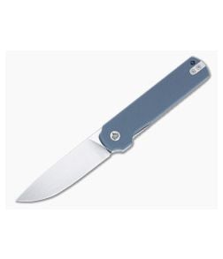 QSP Lark Liner Lock Top Flipper Dark Gray G10 Handles Hand Rubbed Satin 14C28N Drop Point 144-B - QS-144-B 1
