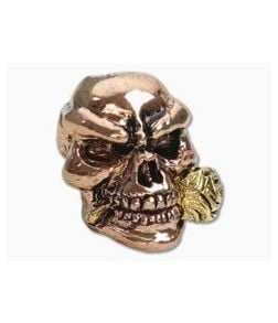 Schmuckatelli Rose Skull Bead 2-Tone Rose Gold & Gold Pewter - ST-R2ARGAG 1