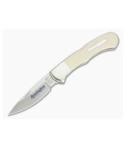 Remington 2019 Silver Bullet Knife Ivory Micarta Handle 420HC Blade R50033 - RM-R50033 1