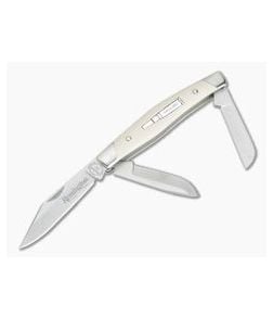 Remington 2020 Stockman Bullet Knife Limited Ivory Paper Micarta Handle 420HC Blade R50037 - RM-R50037 1