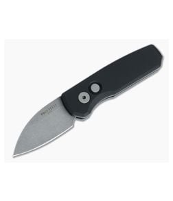 Protech Runt 5 Wharncliffe GP Exclusive Acid Washed 20CV Smooth Aluminum Automatic R5101-AW - PT-R5101-AW 1