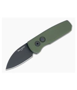Protech Runt 5 Wharncliffe Black DLC 20CV Smooth Green Aluminum Automatic R5103-GRN - PT-R5103-GRN 1