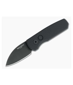 Protech Runt 5 Automatic Wharncliffe Blackout DLC 20CV Textured Aluminum Folder R5106 - PT-R5106 1