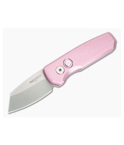 Protech Runt 5 Pink Handle Stonewash Reverse Tanto - PT-R5201-PINK 1
