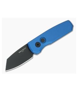 Protech Runt 5 Auto Blue Handle Black DLC Reverse Tanto - PT-R5203-BLUE 1