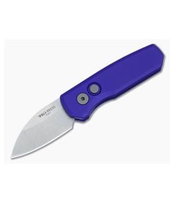 Protech Runt 5 Wharncliffe Stonewashed MagnaCut Smooth Purple Aluminum Automatic R5301-PURPLE - PT-R5301-PURPLE 1